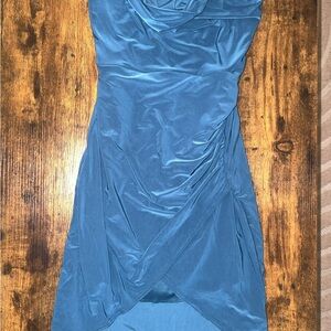 Elegant Blue Women's Mini Dress